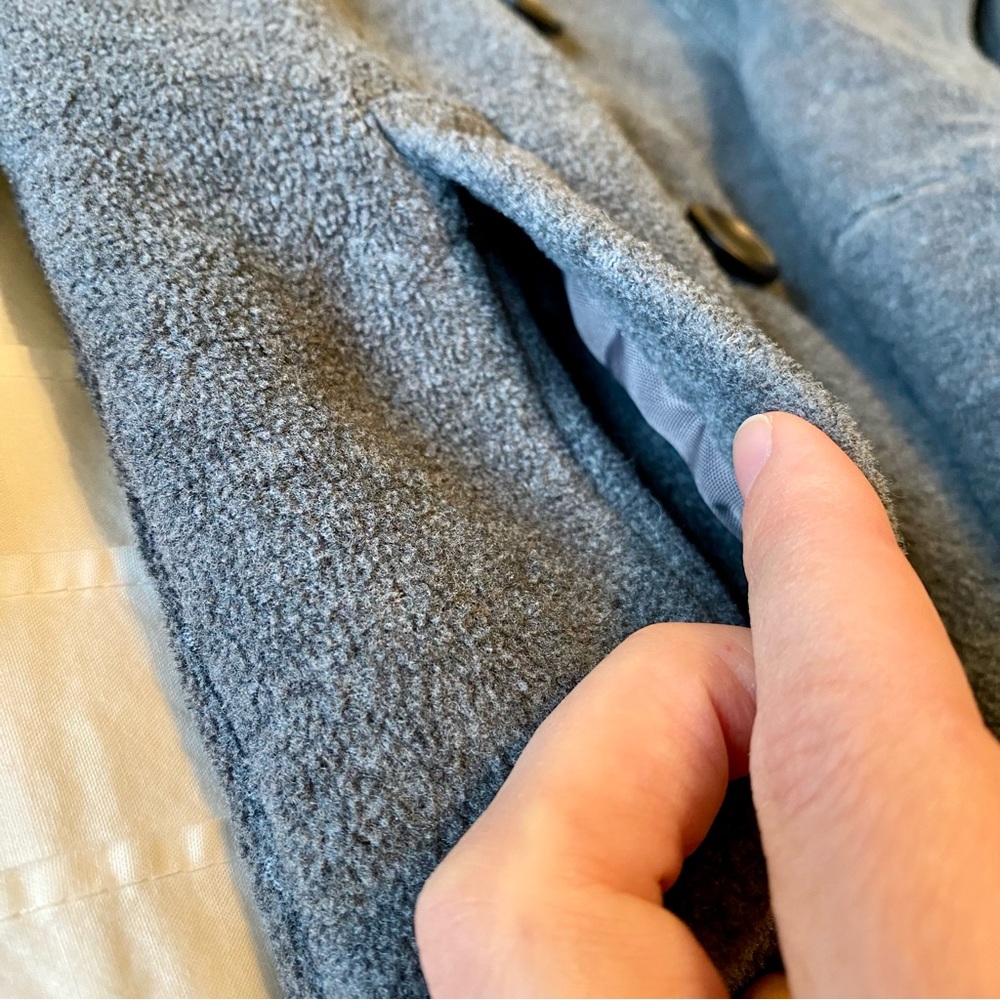 Charcoal Grey Fleece Kids Peacoat by Starting Out size 24m - Picture 4 of 6